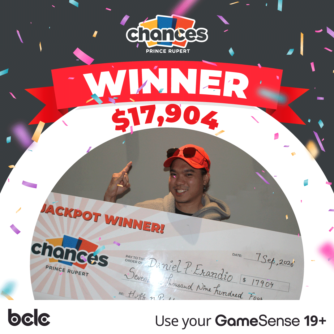 Winner of $17,904 at Chances Casino in September, 2026