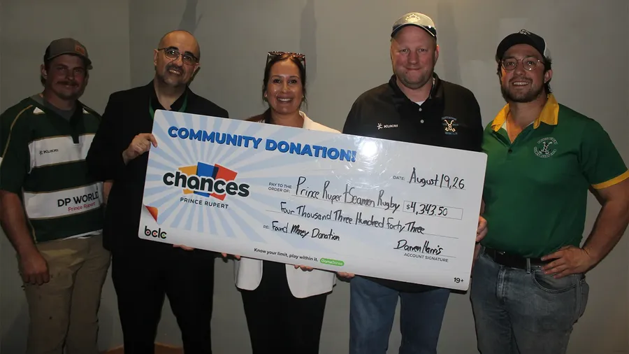 Prince Rupert Seamen Rugby Club donation