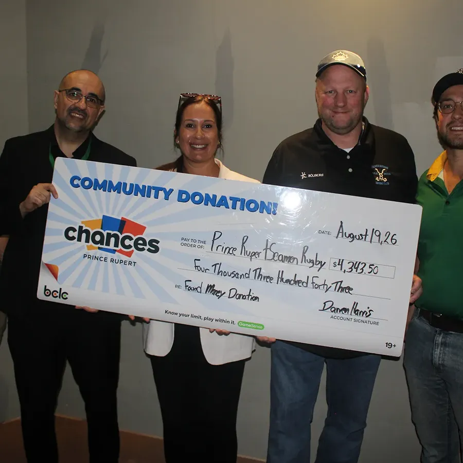 Prince Rupert Seamen Rugby Club donation